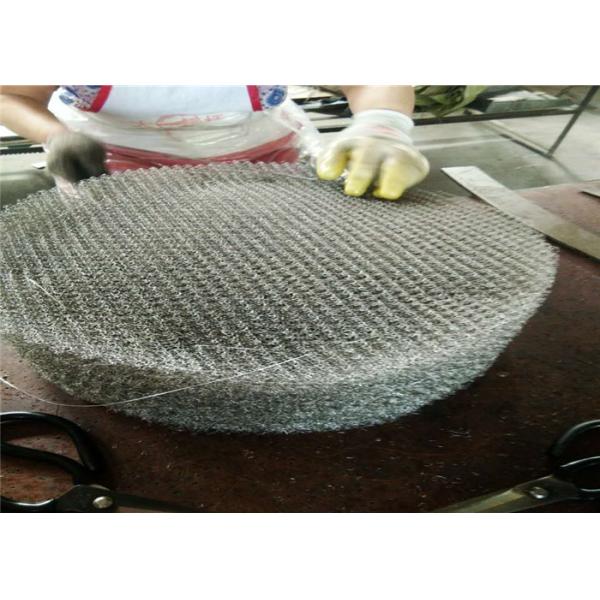 Mist Eliminator Mesh / Knitted Wire Mesh Rectangular Demister Pad Less Pressure Drop