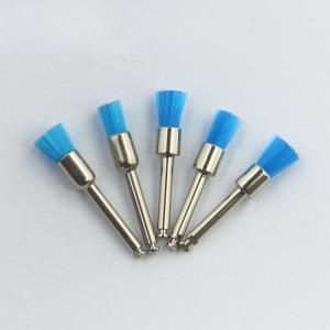 China Dental Polishing Prophy Brush Nylon White Flat Head Soft Colorful Latch Style on sale