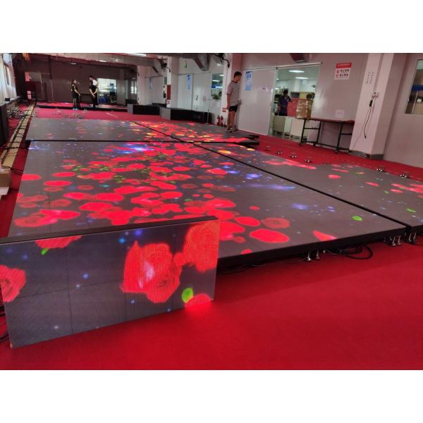 outdoor p10 Full Color Diy Light Up Dance Floor With Skidproof Floor Mask , Size Customized