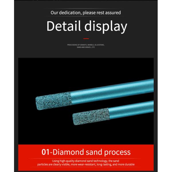 High Quality CNC Tools Square Vaccum Brazed Stone Engraving Bits Diamond Core Drill Bit Coating Router Bit for Marble