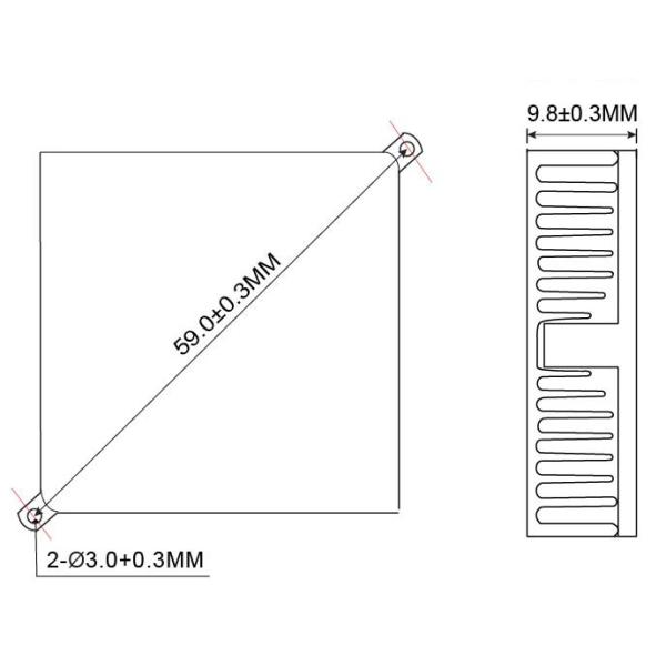 Durable 1.2W Graphics Card Cooler Fan , VC-AL4009 12V GPU Heatsink And Fan