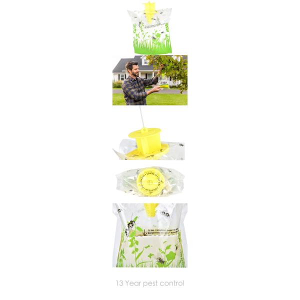 Disposable Safety Fly Trap Bag for Garden and Farm Effective Insect Control Solution