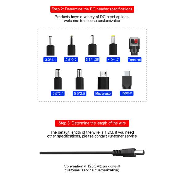 12V 1A AC Power Adapter for Electric Lifting Table Engraving Machine LED Light Strip