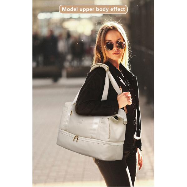 Custom Materials Sports Travel Duffel Bag With Usb Charging Port Wet Dry Separation