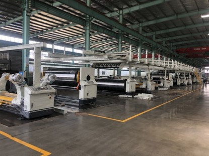 3 5 7 Ply Corrugated Cardboard Production Line Custom Size