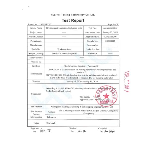 Fire Proof Certification ASTM E84 Artificial Pine Tree