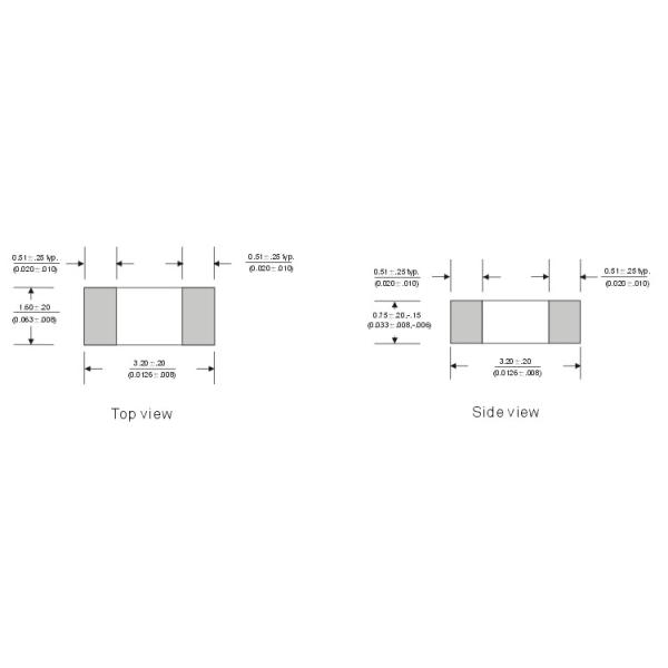 Surface Mount Fuses SMD Fuse 1206 63V 2A