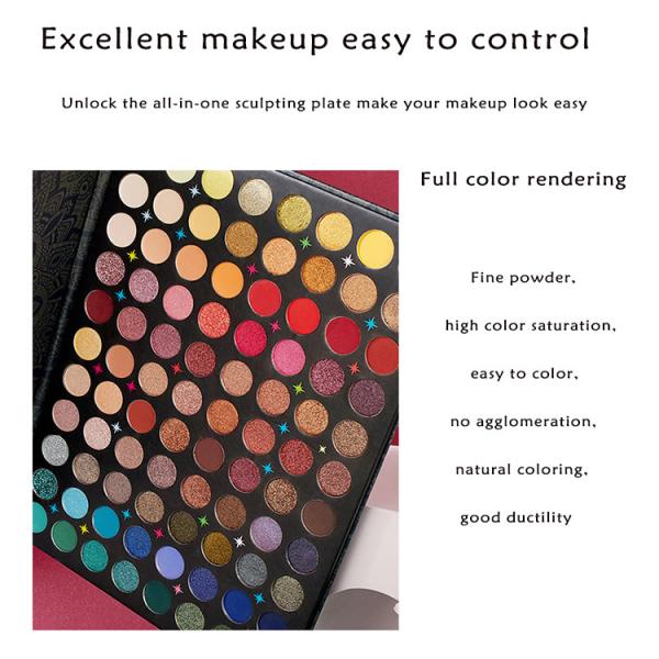 88C Colors Makeup Eyeshadow Palette Shimmer Glitter Mineral Pigmented