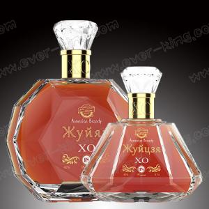 China Luxury Crystal Brandy Glass Bottle 700Ml With Glass Cap wholesale