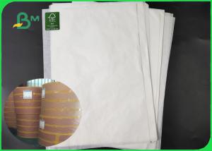 China 1200MM Food Grade MG White Kraft Paper 45 / 50g In Rolls For Sugar Packaging on sale