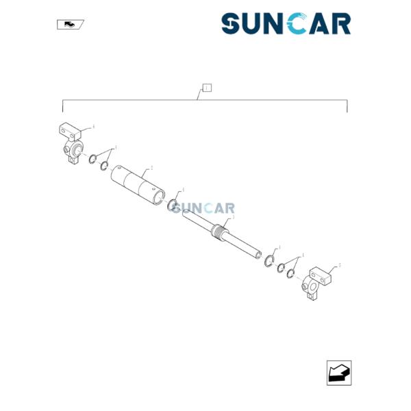 401061A1 Steering Cylinder Seal Kit for CASE Backhoe Loader 580M 580SM 580SM 590SM