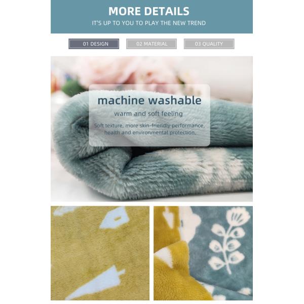 Double Side Printed Flannel Fleece Fabric 100% Polyester Winter