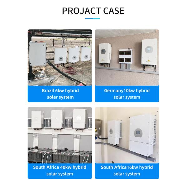 Hybrid Solar Panel Power System 8KW 10KW With Lithium Battery 48VDC