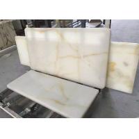 China Cream Onyx Natural Marble Tile / Cream Marble Floor Tiles Onyx Type For Floor for sale