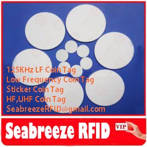 125KHz LF Coin Tag, LF Coin Card, Low Frequency Coin Tag, 125KHz Low Frequency Coin Card. HF Coin Tag, UHF Coin Tag