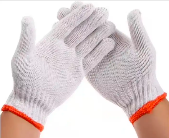 Construction Must-Have White Cotton Knitted Gloves for Mechanics Durable and Comfortable