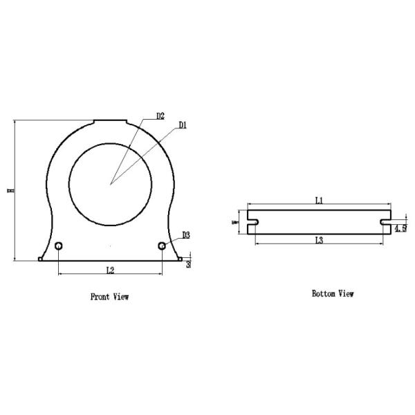 Round Shape ZCT Current Transformer , 50A 50mA High Accuracy Zero CT