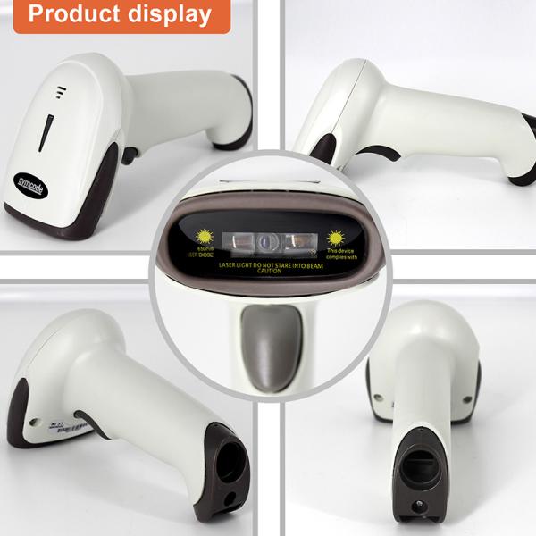 CCD Wired Wireless Hands Free Barcode Scanner USB 2.4G Programmable Preamble