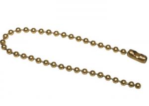 China Ball Chain Necklaces Beaded Split Key Rings 100 PK Steel Number 3 Brass Plated wholesale