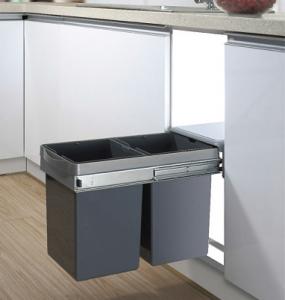 China Durable Kitchen Cabinet Accessories Pull - Out Assembly Waste Bin For Storage wholesale