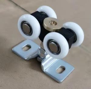 China Standard Metal Sliding Door Rollers Hanging Wheels Pulleys on sale