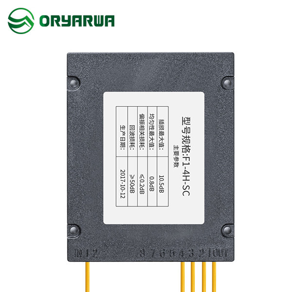 Fiber Optic 1x4 Cassette PLC Splitter ABS Material