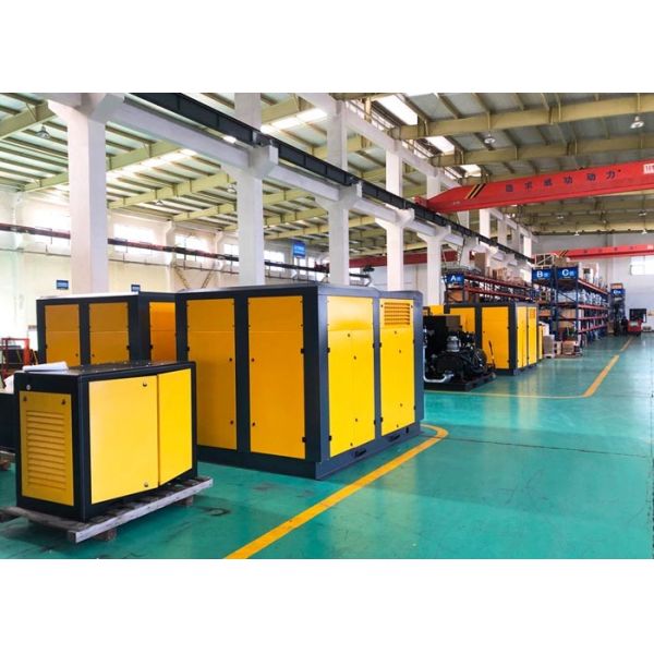 6000V Water Cooled Single Phase Variable Speed Screw Compressor Lubricated