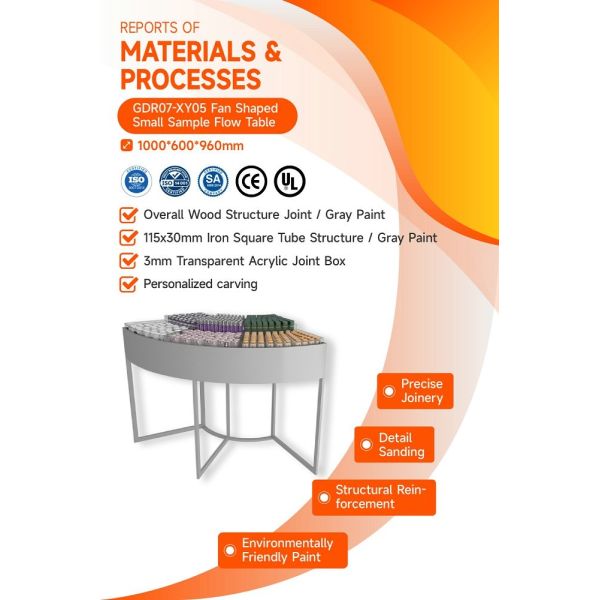 GDR07-XY05 Cosmetic Display Table with 3mm Transparent Acrylic Joint Box and Adjustable Height for Trade Show Booth