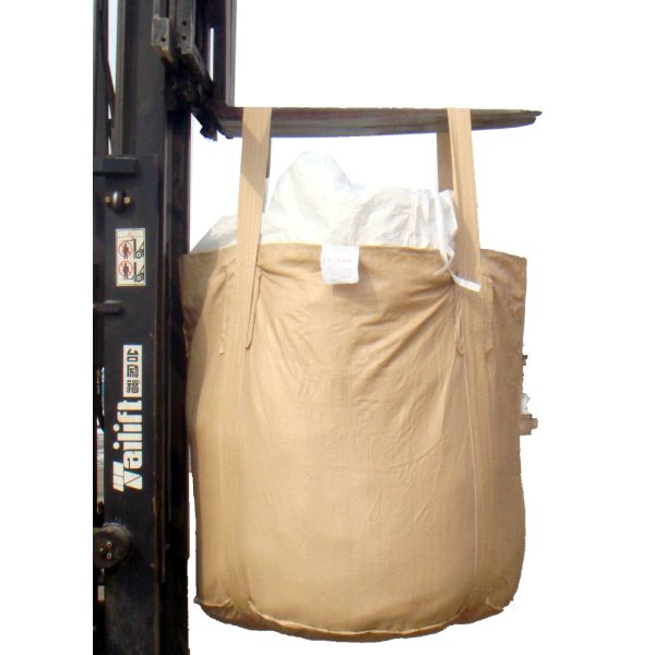 White PP Box Bags for Ore / Durable Woven Polypropylene FIBC Big Jumbo Bag