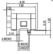 6P IPX5 Waterproof USB Type C Connector DIP Mount Black For Multiple Devices