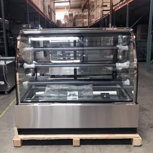 China 3 Tiers Stainless Steel Refrigerated Bakery Display Case Showcase Cooler With LED Lighting on sale