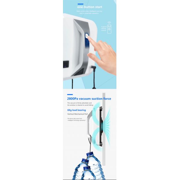 Anti Falling Window Cleaning Robot Auto Secure Detect Cordless Window Cleaner