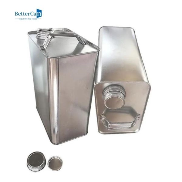 Custom Empty Quart Paint Cans Rectangular Tin Can With Screw Cap ISO 9001