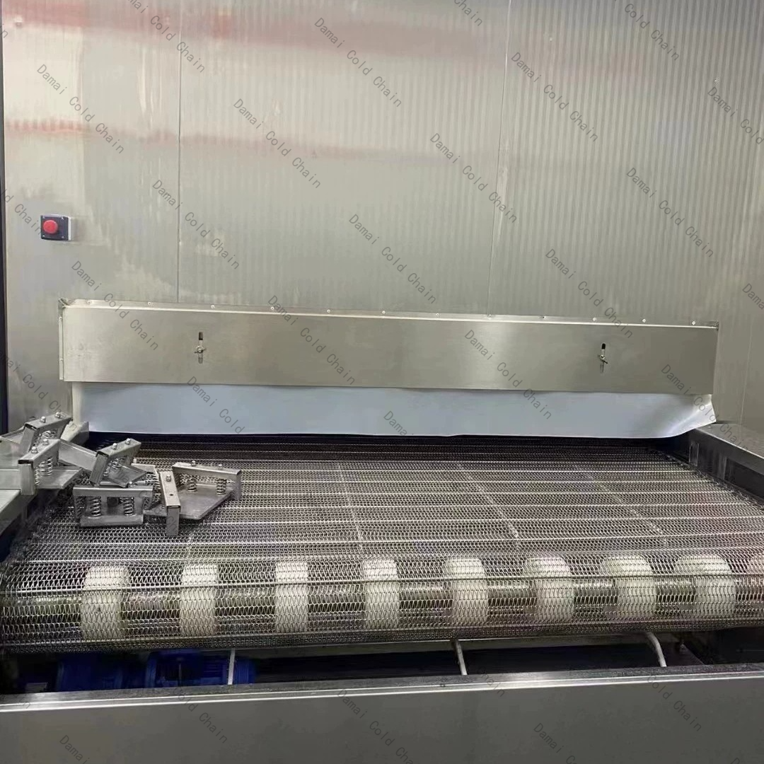 Food Industrial Quick Tunnel Freezer 1000kg/H For Continuous Quick Freezing Work