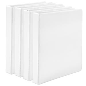 White File Folder Durable Hinge ONE Touch Easy Open 3 Ring Binder With 4cm Back Width