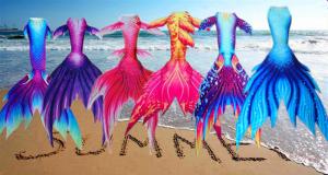 China Girls / Women Bikini Free Surfing Mermaid Tail Baby Costume / Kids Swimwear on sale