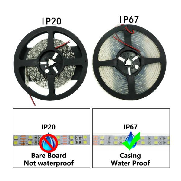 Double Row Flexible LED RGB Strip Light SMD 5050 120LEDs/M For Landscape Lighting
