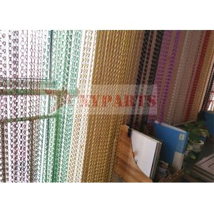 Double Hook Aluminium Chain Door Fly Screen Curtain Various Patterns