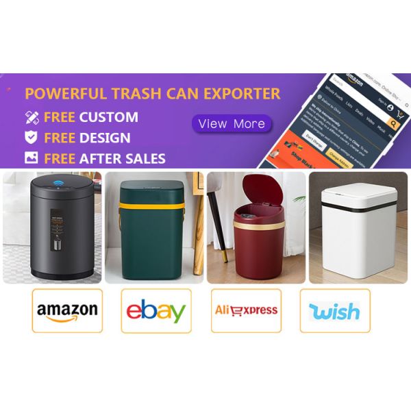 Automatic Steel Trash Can Production Line Pet Sensor Trash Can Feidash Touchless Trash Can