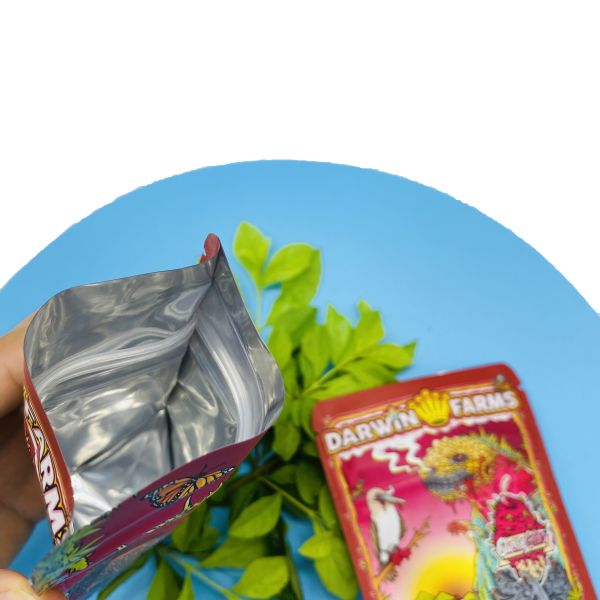 CR Zipper Stand Up Zipper Pouch 3.5g Aluminized Foil For Darwin Farms