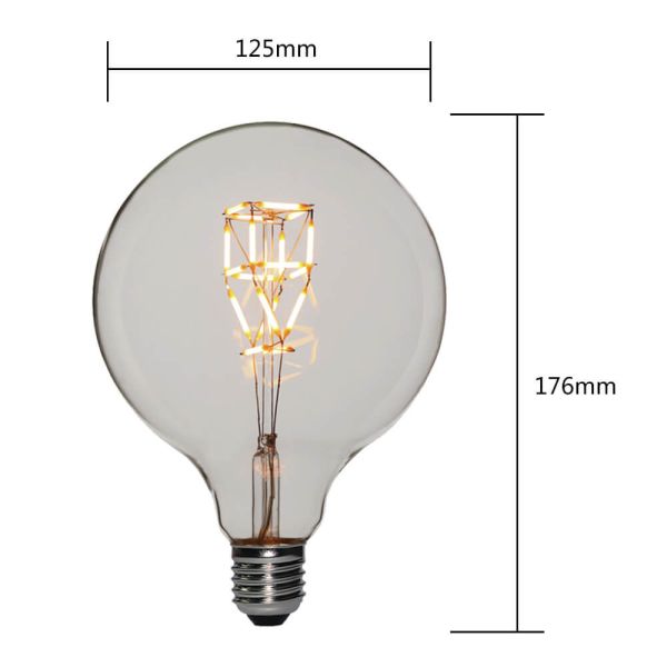 Retro Illuminate Wiring 4W 2700k E27 Squirrel Cage LED Filament Bulb