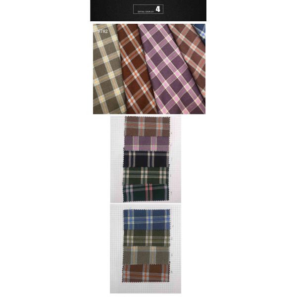 Stretch Polyester Rayon Yarn Dyed Gingham TR Check Fabrics Twill Plaid