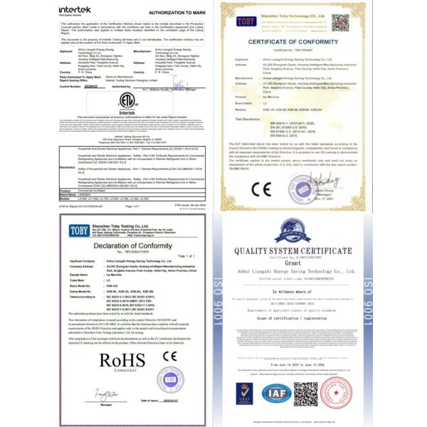 400kg Ice Storage 282kg Daily Icesta LZ-1.2 Flake Ice Machine for Industrial Sea Water