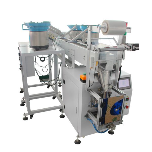Multipurpose Automatic Screw Pouch Packing Machine Four Bowls Bag Counting Filling Sealing Hardware Packaging Machine
