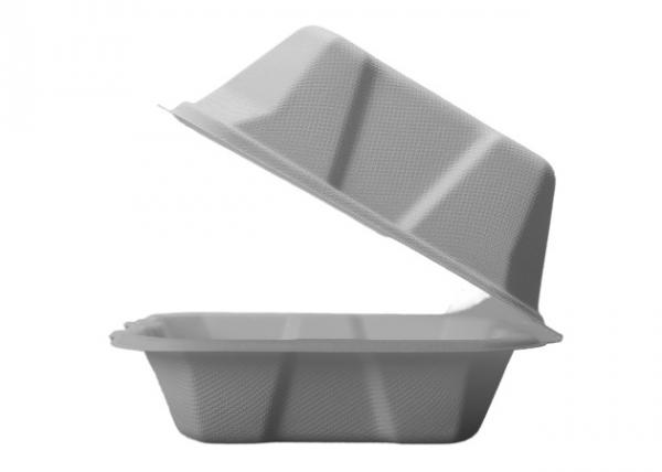 Quality 6×6×3 Inch Microwave Biodegradable Disposable Food Containers for sale
