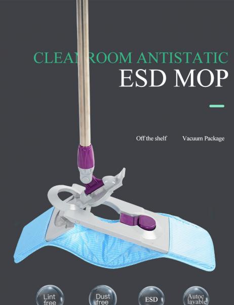 Industrial cleanroom flat mops for cleaning