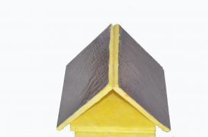 Fiber Glass Wool Board , Yellow Glasswool Mechanical Board Insulation