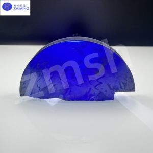 China Artificial Colored Gemstones Moissanite SIC Raw Materials Rough Royal Blue Less Bubbles High Gloss wholesale
