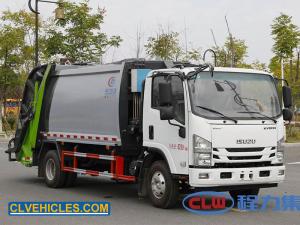 China ELF 130hp 7000L ISUZU Garbage Truck hydraulic trash compactor wholesale