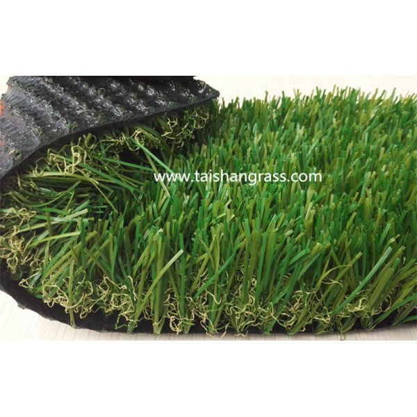 38mm Playground Artificial Grass High Density For Kindergartens 40mm Latex Coating Low Maintenance Anti Friction High Permeability